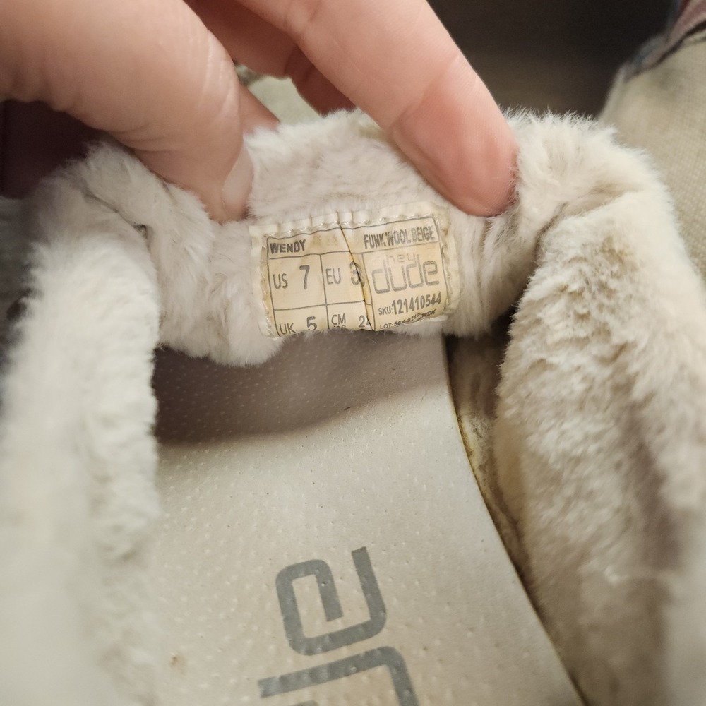 Hey Dude Women's Wendy Funk Wool Beige Size 7 Slip‎ On Walking Comfort Shoes - Picture 8 of 10